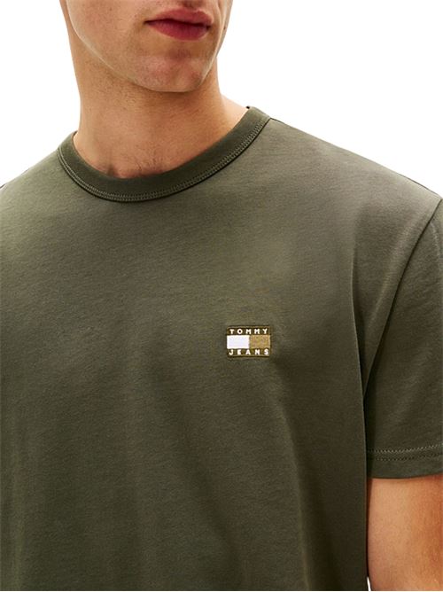 T-shirt verde in cotone Tommy Jeans | DM0DM203220H7